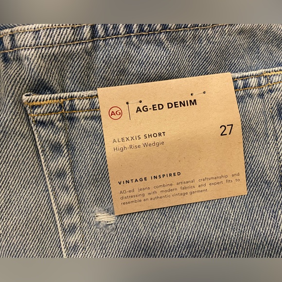 NWT💝AG Alexxis High Waist Chew Hem Cutoff Denim Shorts Size 27 - Picture 10 of 16